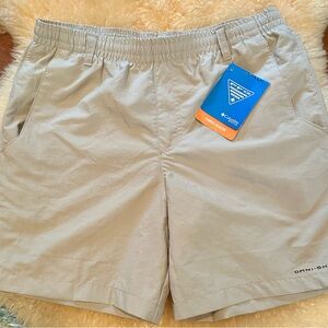 NWT Columbia PFG OMNI-SHADE Light Khaki Shorts Youth Large